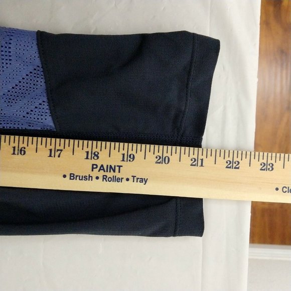 Tangerine Activewear Capri Leggings Pants Stretch Insert Mesh Panel Gray Size M - Picture 4 of 8